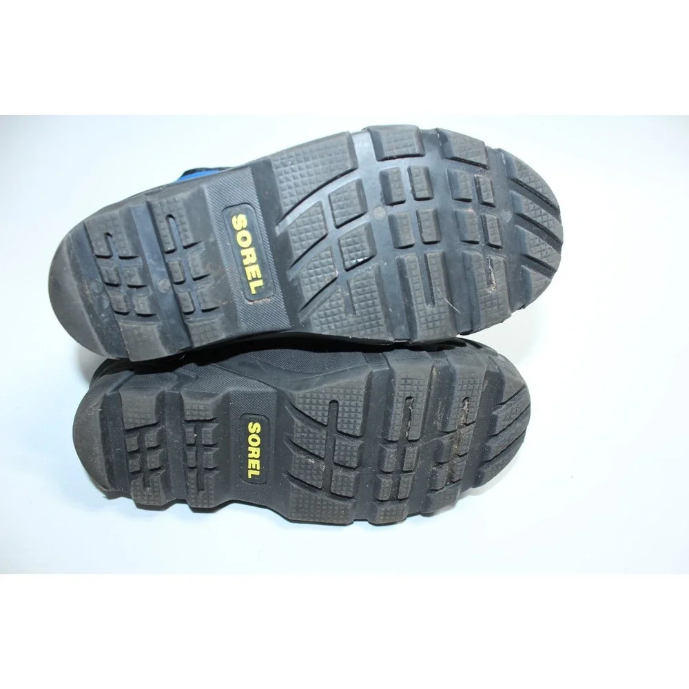 SOREL Flurry Youth Kids Insulated Winter Waterproof Snow Boots Blue-Black Size 1